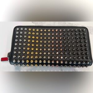Christian Louboutin Panettone Spiked Zip-Around Wallet